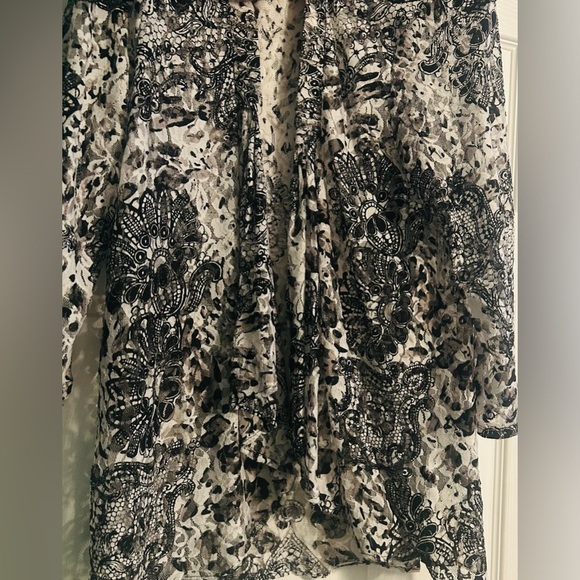 Perceptions New York Womens Lace Open Front Floral Cardigan size 12 - Picture 4 of 7